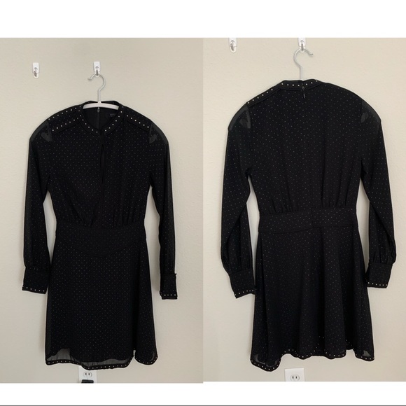 All Saints Kay Stud Dress, size 0 - Picture 3 of 4